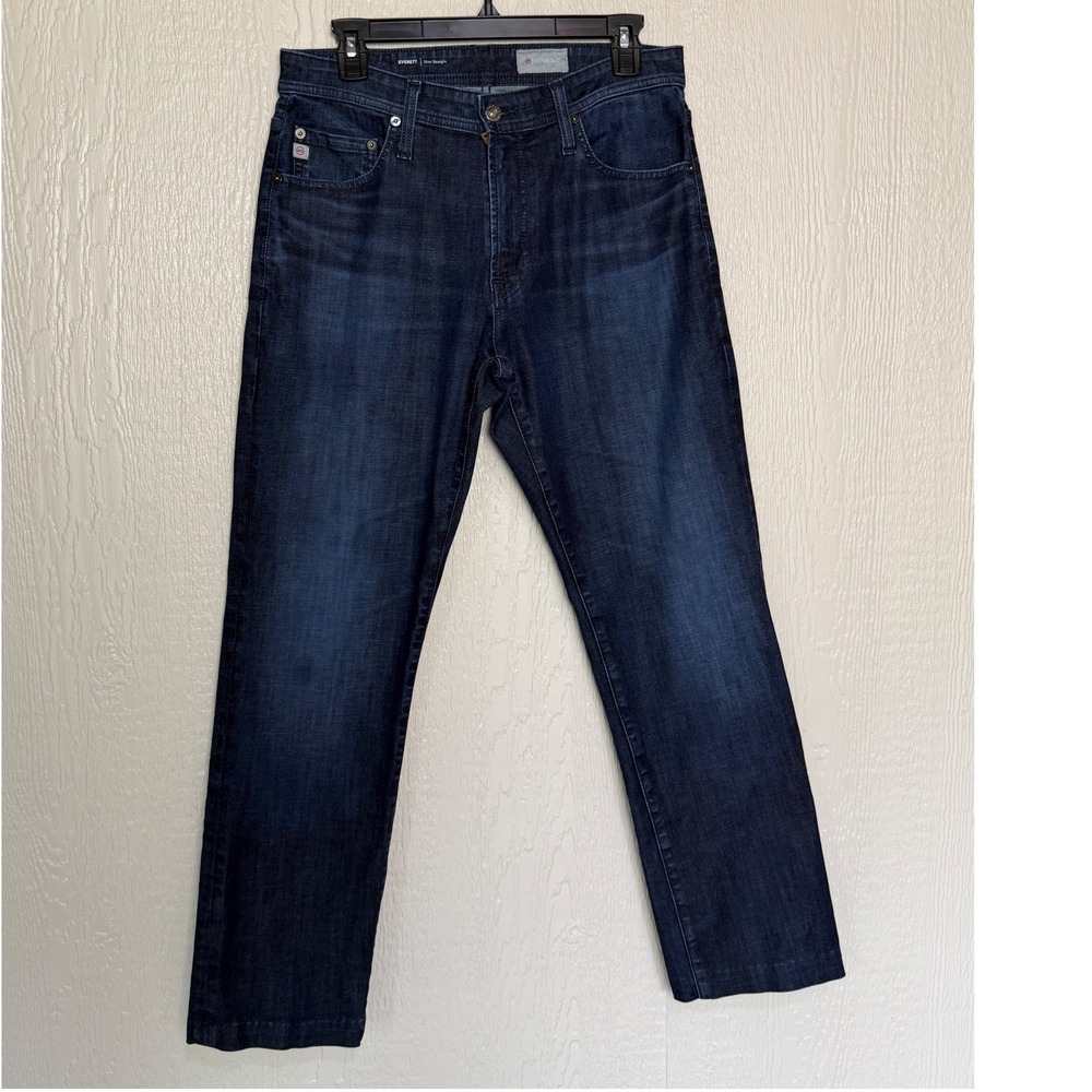 AG Adriano Goldschmied Everett Slim Straight Jeans Indigo Denim 360 31x29 Mens